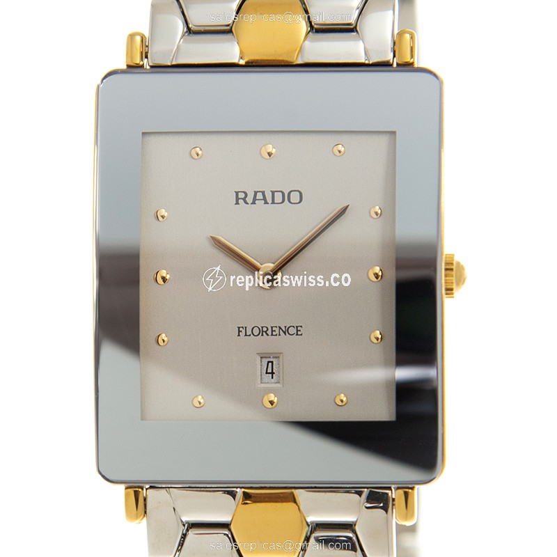 Elegant Rado Florence Replica in Silver Dial & Gold Gold-Plated Case, Quartz Movement Watch