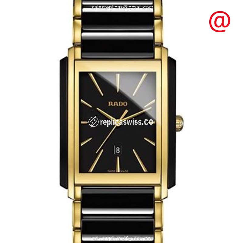 Elegant Rado Integral Quartz Ceramic Replica, Black Dial & Ceramic Case Watch