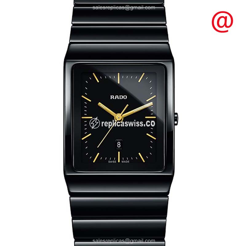 Elegant Rado Integral Quartz Ceramic Replica Watch | Black Dial & Ceramic Strap