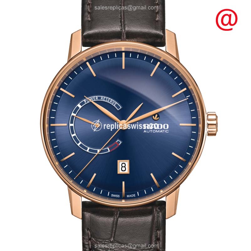 Elegant Rado R22879205 Coupole Classic Replica in Blue Dial & PVD Gold Case with Automatic Movement