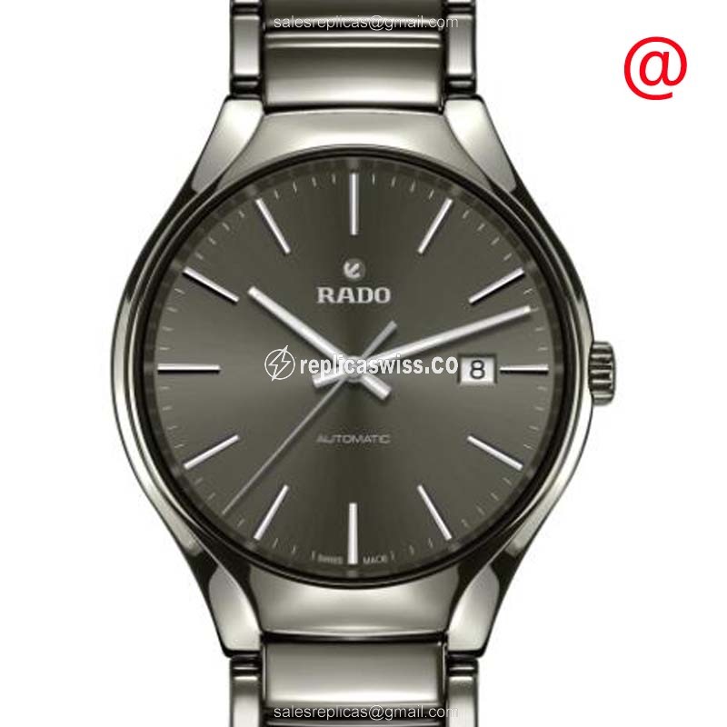 Elegant Rado R27057102 Replica Watch | Automatic Movement, Gray Ceramic Dial