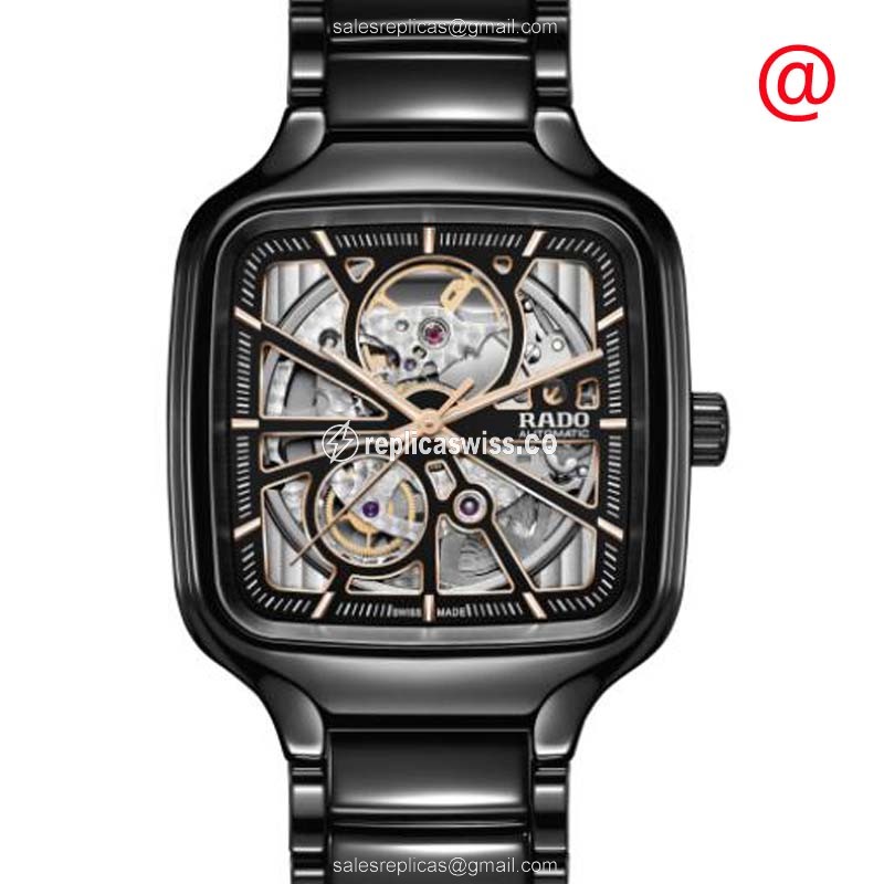 Elegant Rado R27086162 TRUE SQUARE Replica Watch | Automatic Movement & Ceramic Case