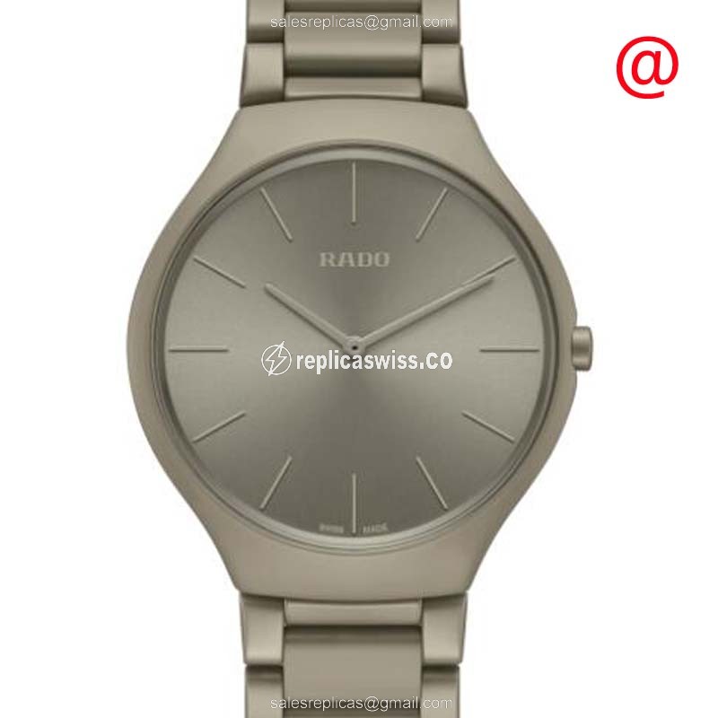 Elegant Rado R27098682 Replica Watch | Gray Ceramic Dial & Quartz Movement