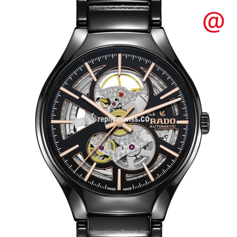 Elegant Rado R27100162 Replica Watch | Automatic Movement, Ceramic Case & Transparent Dial