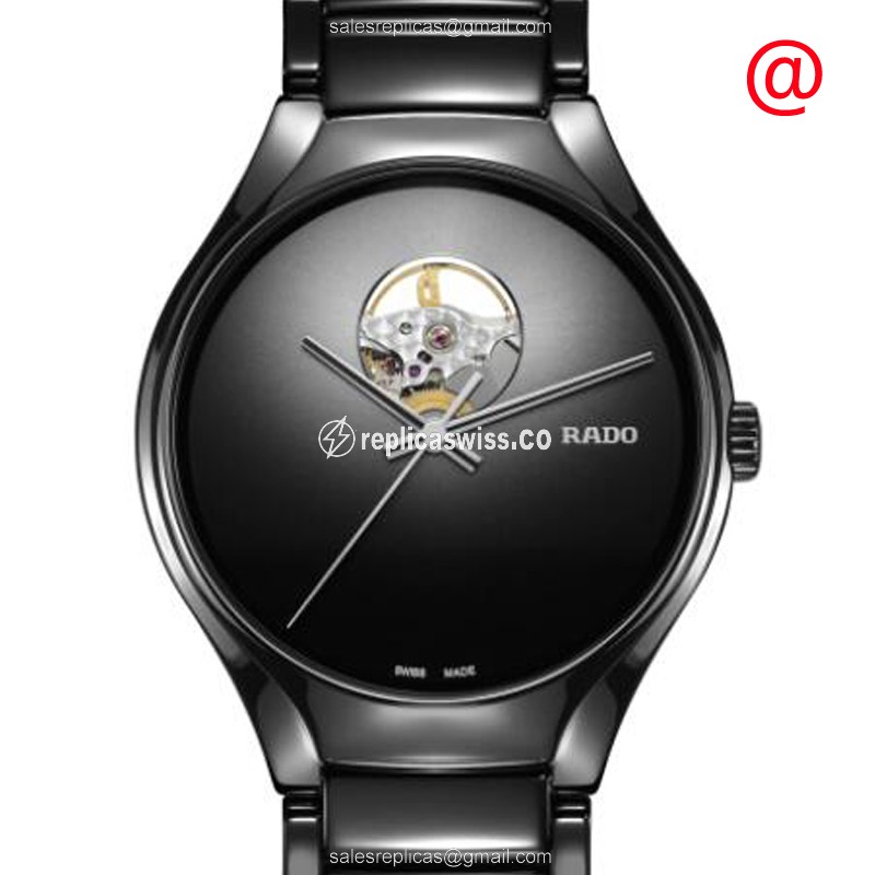 Elegant Rado R27107152 Replica with Automatic Movement & Exquisite Black Ceramic Dial Watch