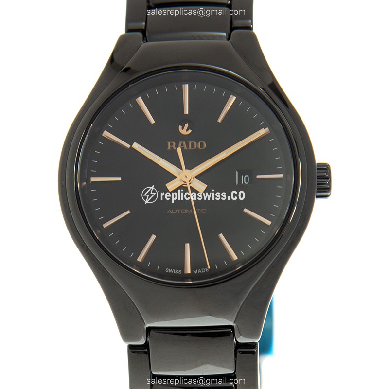 Elegant Rado R27242162 Replica Watch | Automatic Movement & Black Ceramic Dial