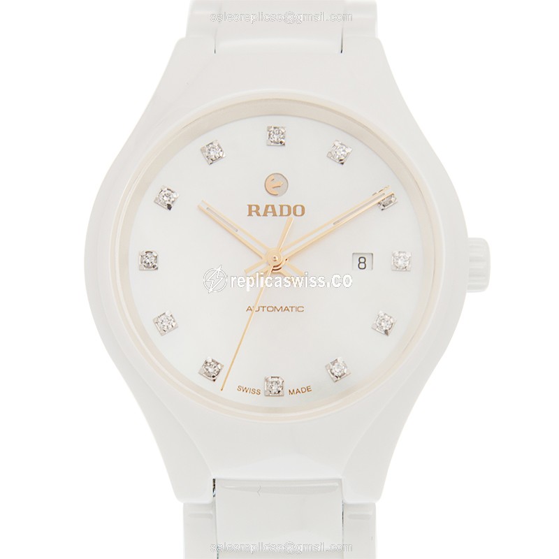 Elegant Rado R27244902 Replica Watch | Automatic Movement | White Ceramic Case