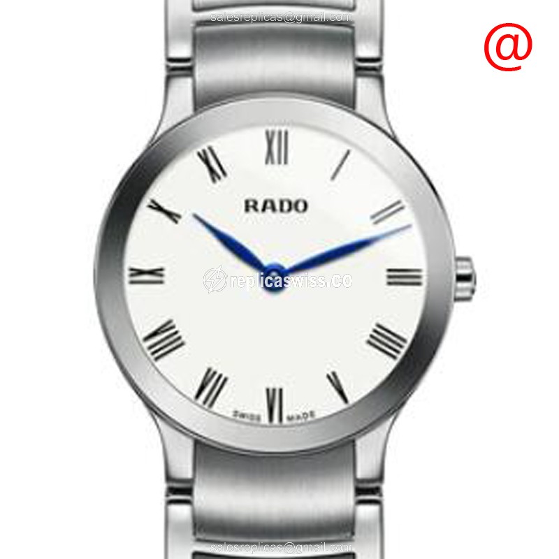 Elegant Rado R30185013 Centrix Quartz Replica with Silver Steel Case White Dial Watch