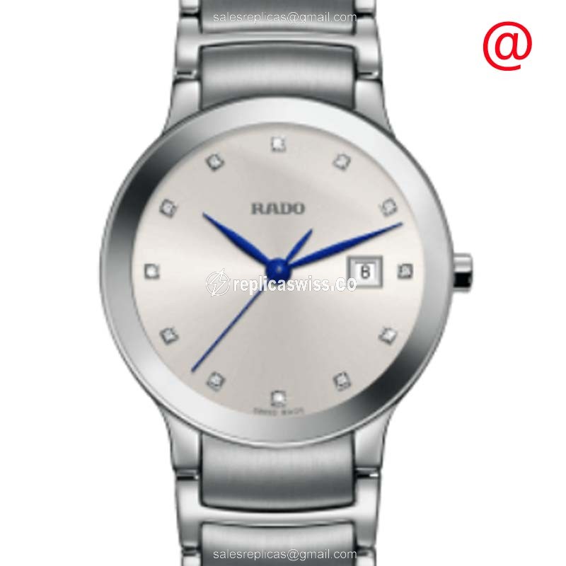 Elegant Rado R30928733 Centrix Replica in Silver Dial & Stainless Steel Case, Quartz Movement Watch