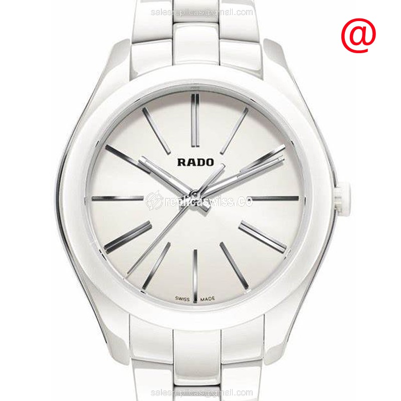 Elegant Rado R32321012 Hyperchrome Quartz Ceramic Replica Watch | White Dial & Ceramic Strap