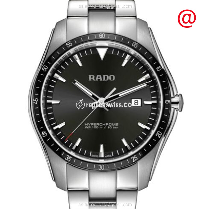 Elegant Rado R32502153 Hyperchrome Replica with Black Dial & Steel Case Watch