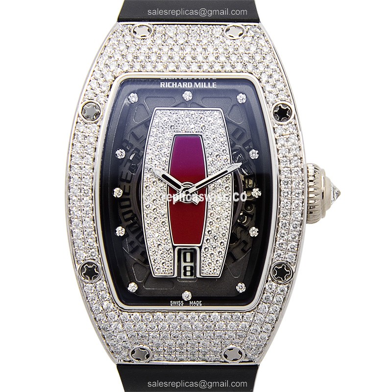 Elegant Richard Mille RM007 Ladies Watch | Automatic Movement & 18kt White Gold Case