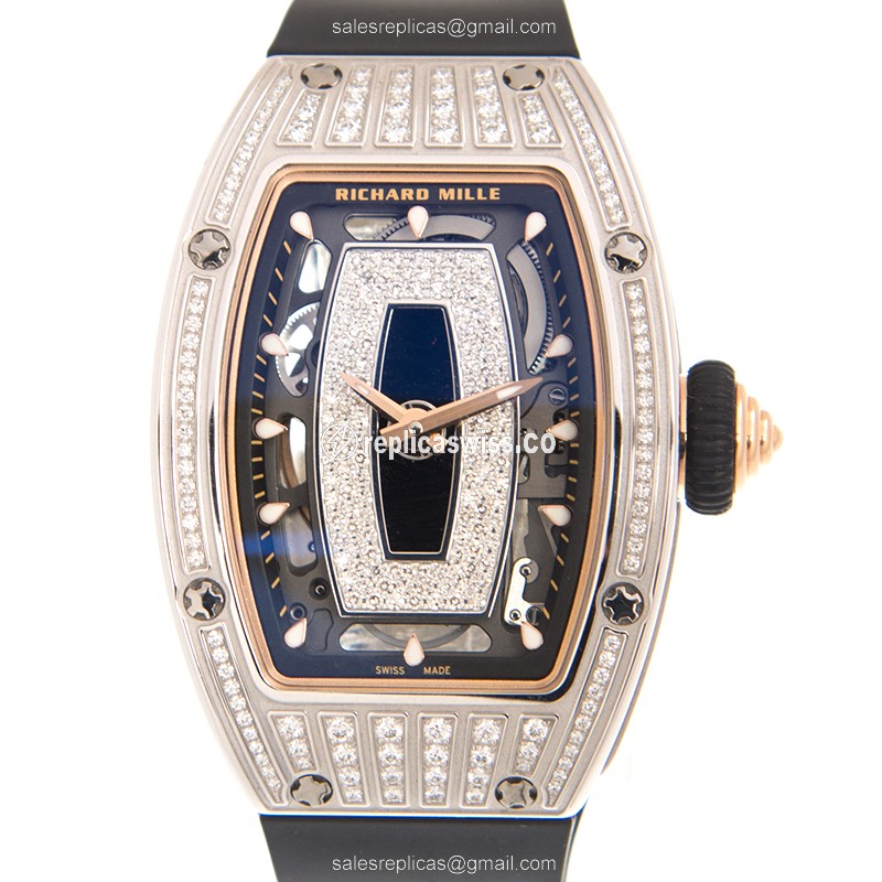 Elegant Richard Mille RM07-01 Silver Dial Watch with Automatic Movement & 18kt White Gold Case
