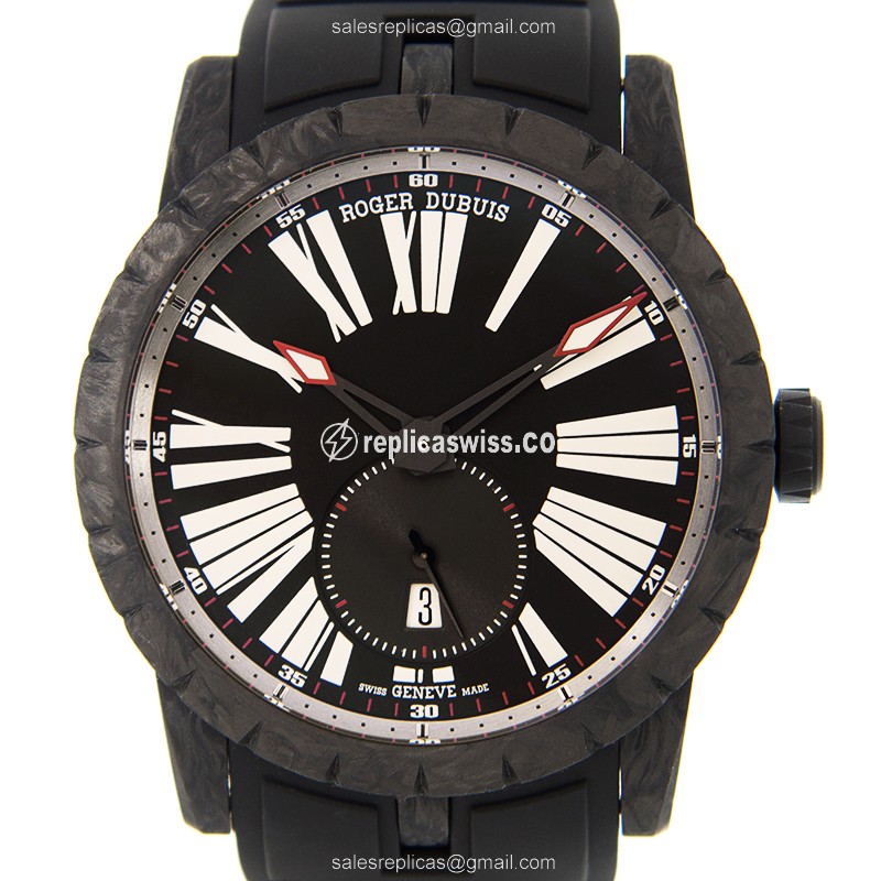 Elegant Roger Dubuis DBEX0510 EXCALIBUR Titanium Replica, Automatic Movement & Black Dial Watch