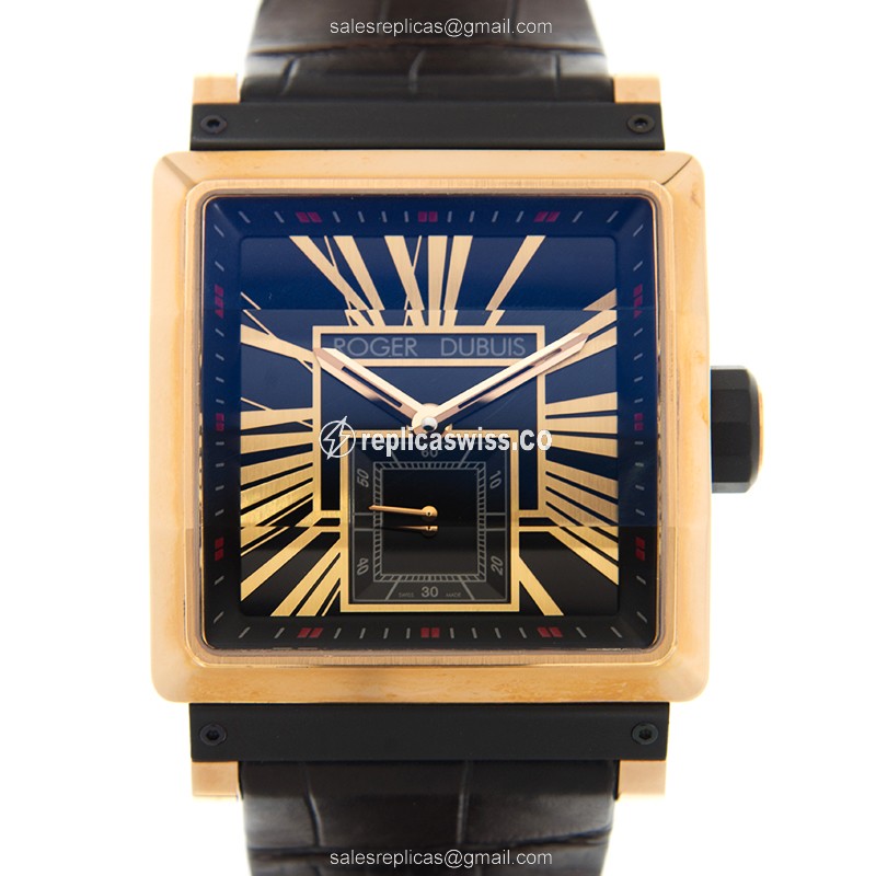 Elegant Roger Dubuis DBKS0050 Replica Watch in 18kt Gold with Automatic Movement Black