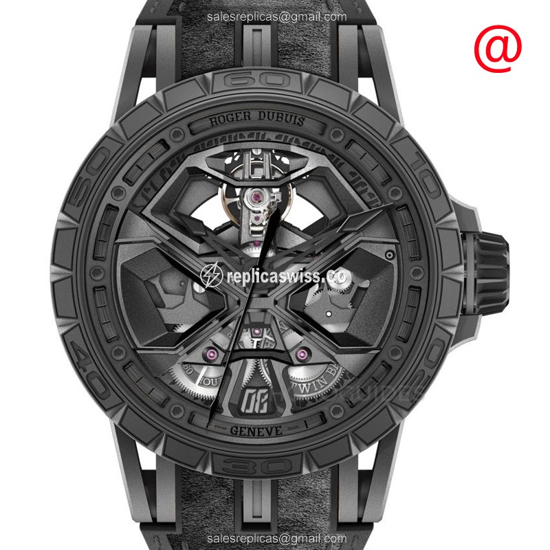 Elegant Roger Dubuis RDDBEX0829 Spider Replica in Black Dial Titanium Case Watch