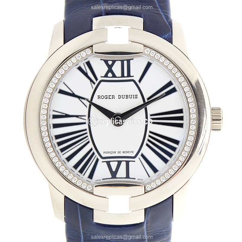 Elegant Roger Dubuis RDDBVE0034 Replica Watch | Automatic Movement, 18kt White Gold Case