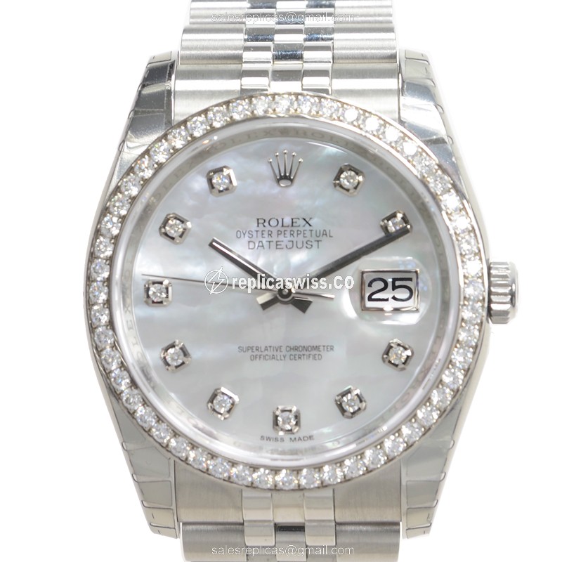 Elegant Rolex 116244NC DATEJUST Replica Watch | Automatic Movement, 18kt White Gold & Steel Case