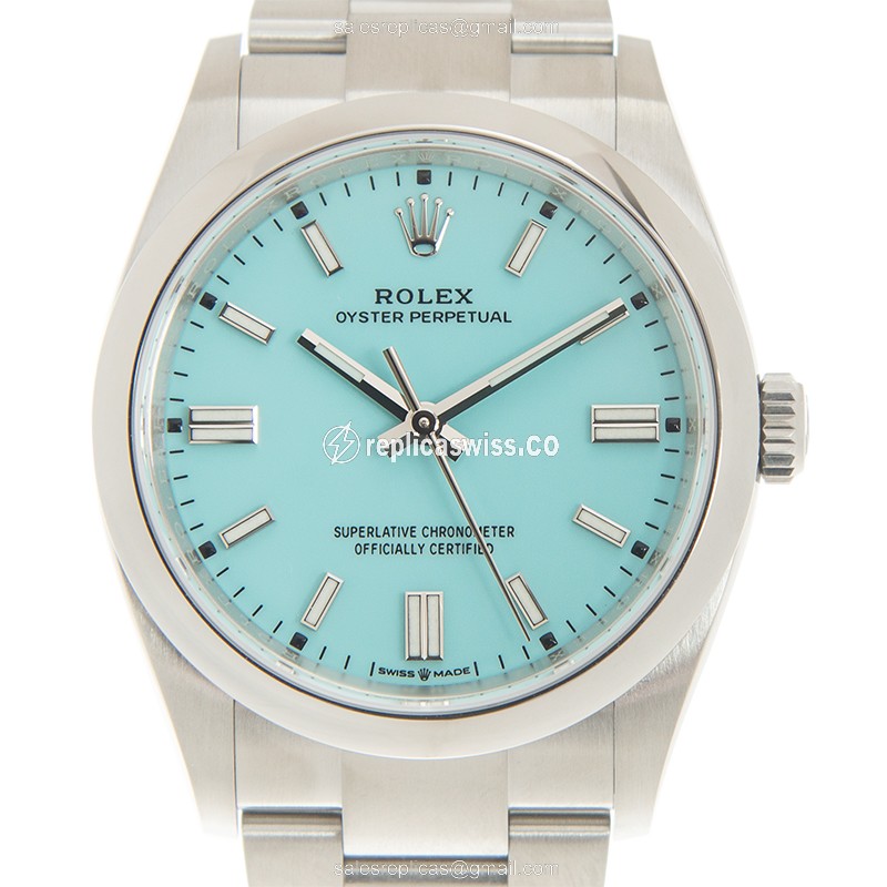 Elegant Rolex 126000-0006 OYSTER PERPETUAL Replica in Stainless Steel & Blue Dial Watch