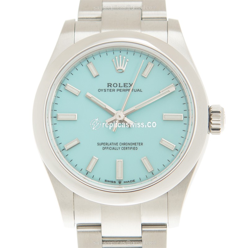 Elegant Rolex 277200-0007 OYSTER Perpetual Replica, Automatic Movement & Steel Blue Dial Watch