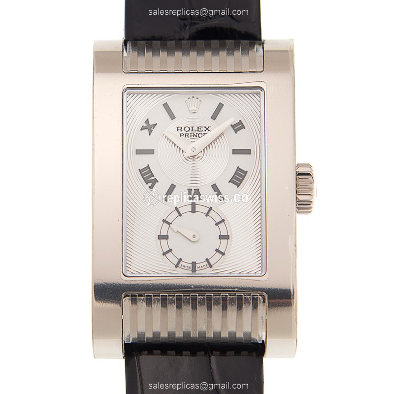 Elegant Rolex Cellini Series Replica in 18kt Gold, Manual Wind Movement & Silver Dial Watch