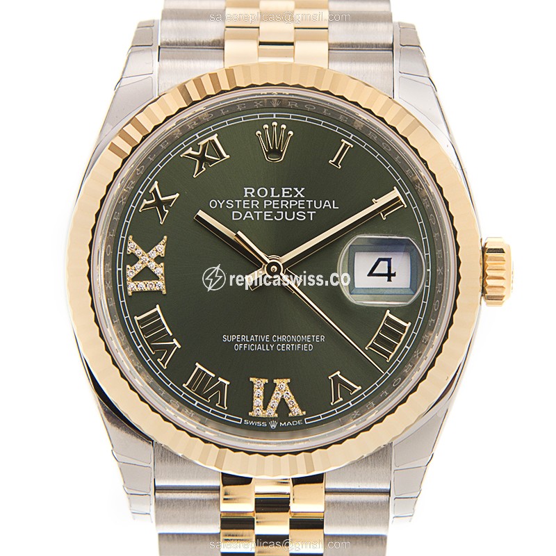 Elegant Rolex DATEJUST 126233-0025 Replica in 18kt Gold & Steel Case, Automatic Movement Watch