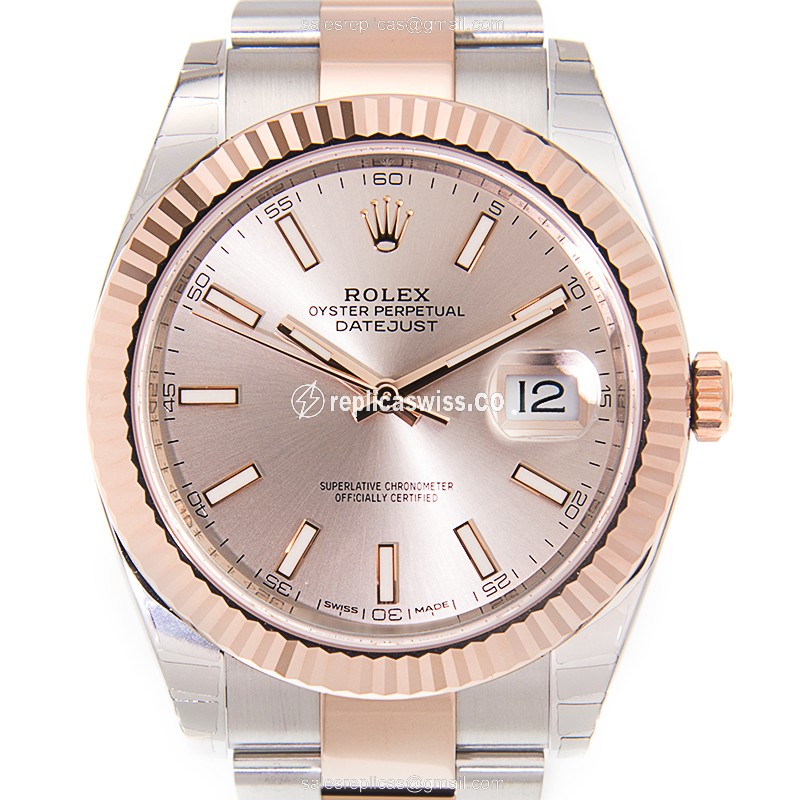 Elegant Rolex DATEJUST 126331-0009 Replica in 18kt Rose Gold Case & Automatic Movement Watch