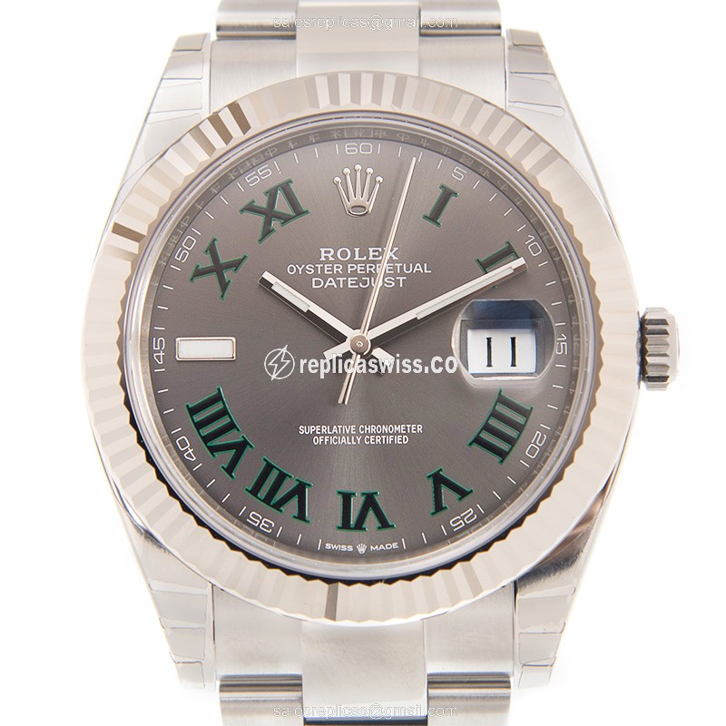 Elegant Rolex DATEJUST 126334-0021 Replica in 18kt Steel & Gold, Automatic Movement & Gray Dial