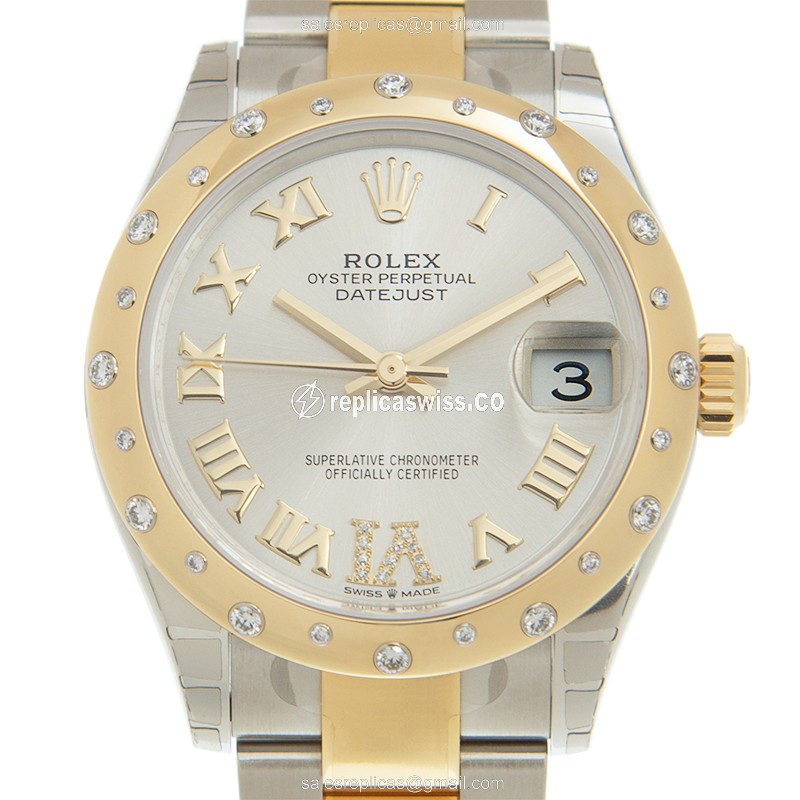 Elegant Rolex DATEJUST 278343RBR-0003 Replica in 18kt Gold & Steel, Automatic Movement & Silver