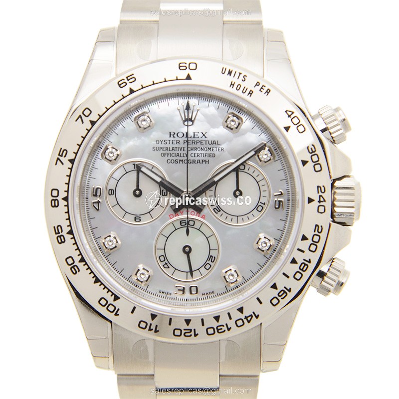Elegant Rolex Daytona 116509-0064 Replica in 18kt Gold, Automatic Movement, Silver Dial Watch