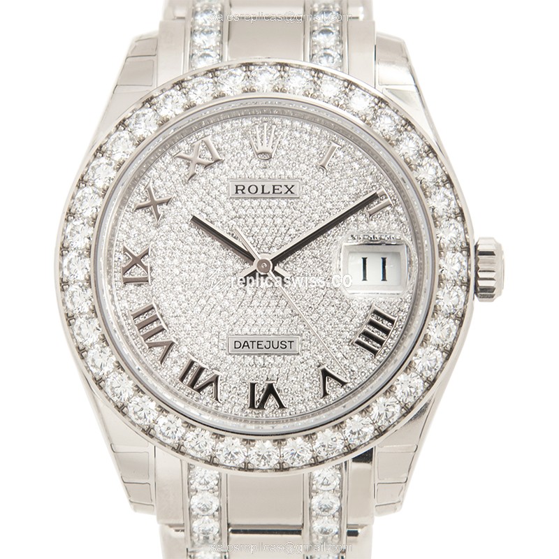 Elegant Rolex Lady Datejust Replica in 18kt Gold & Silver, Automatic Movement & Sapphire Crystal