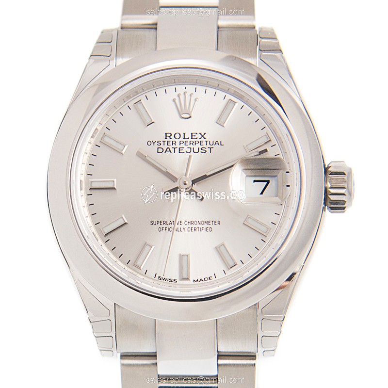 Elegant Rolex Lady Datejust Replica in Stainless Steel Case & Silver Dial, Automatic Movement Watch