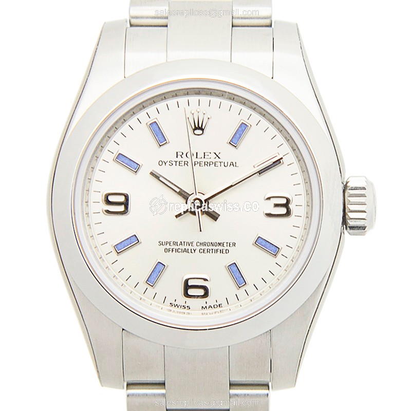 Elegant Rolex Oyster Perpetual Replica in Stainless Steel Case & Silver Dial | Automatic Movement