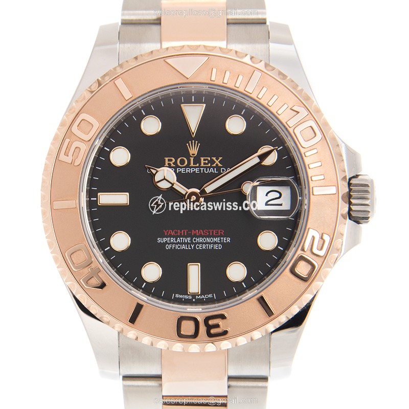 Elegant Rolex Yacht Master 268621-0004 Replica | Automatic | 18kt Gold & Steel Case Watch