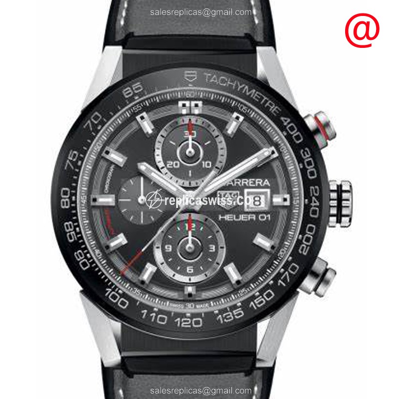 Elegant Tag Heuer Carrera Replica in Gray Dial Steel Case with Automatic Movement Watch