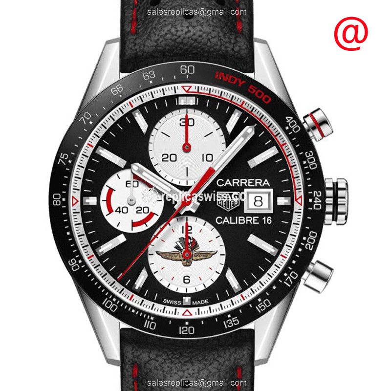 Elegant Tag Heuer Carrera Replica in Stainless Steel, Automatic Movement & Black Dial Watch