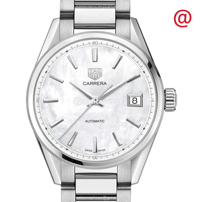 Elegant Tag Heuer Carrera WBK2311.BA0652 Replica with White Dial Stainless Steel Case Watch