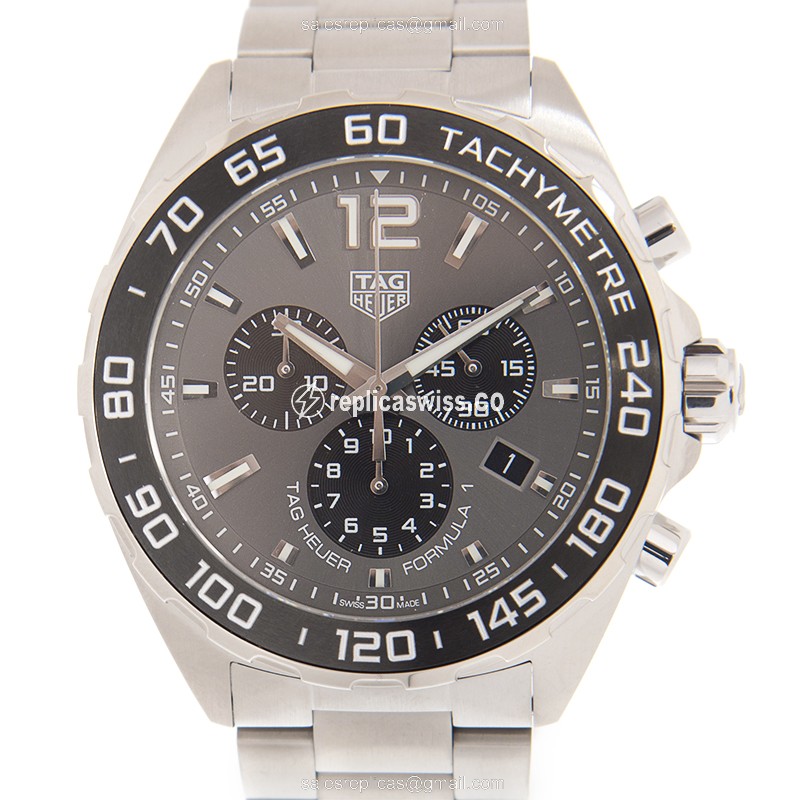 Elegant Tag Heuer CAZ1011.BA0842 F1 Replica in Stainless Steel with Gray Dial Silver Steel