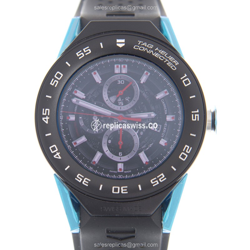 Elegant Tag Heuer SBF818000.11FT8031 Replica Watch | Black Ceramic Case & Rubber Strap
