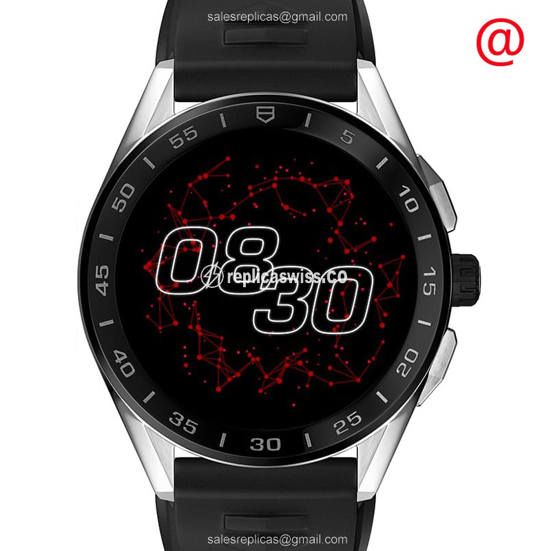 Elegant Tag Heuer SBG8A10.BT6219 Ceramic Replica Watch with Black Intelligent Movement & Rubber