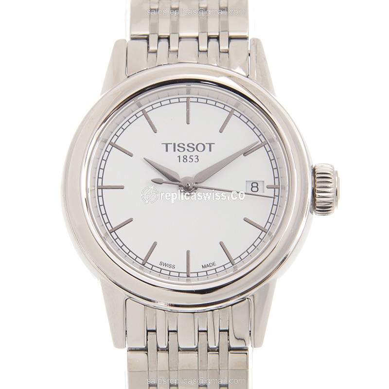 Elegant Tissot Classique Replica Watch | White Dial, Stainless Steel Case & Clasp
