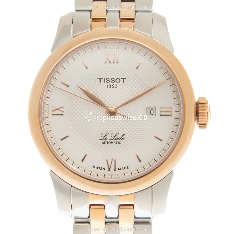 Elegant Tissot T-Classic Replica in 18kt Gold, Automatic Movement & Silver Dial Watch