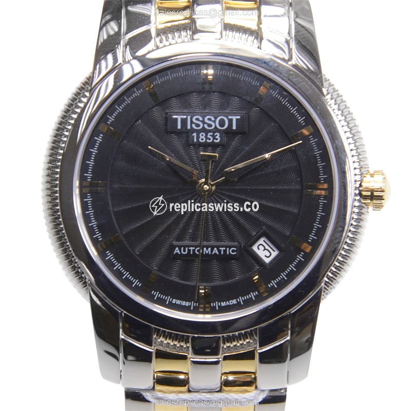 Elegant Tissot T-Classic Replica in Stainless Steel, Automatic Movement & Black Dial Watch