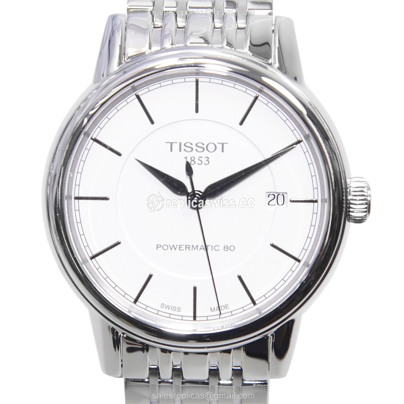 Elegant Tissot T-Classic Replica in Stainless Steel with Automatic Movement White Dial Watch