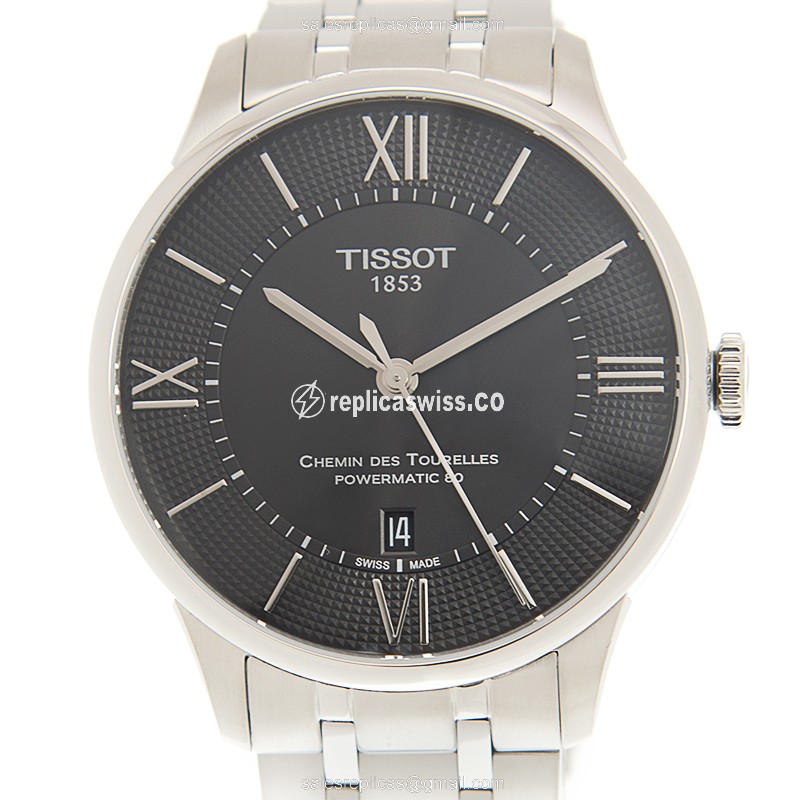 Elegant Tissot T-Classic Replica Watch | Automatic Movement, Black Dial, Stainless Steel Case