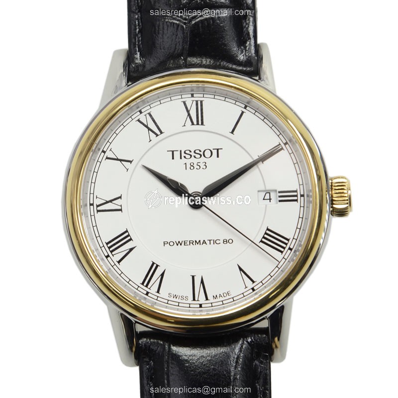 Elegant Tissot T-Classic Replica Watch | Automatic Movement, White Dial, Leather Strap