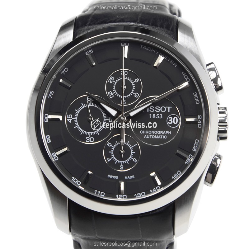 Elegant Tissot T-Classic Replica Watch in Black Dial & Stainless Steel Case, Automatic Movement