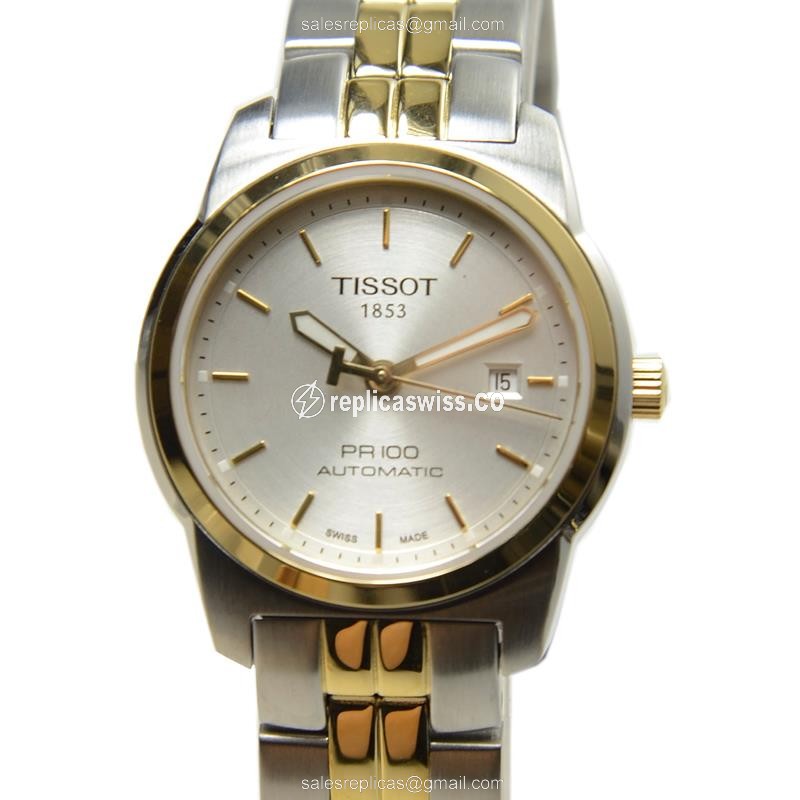 Elegant Tissot T-Classic Replica Watch in Silver Dial & Steel Case with Automatic Movement