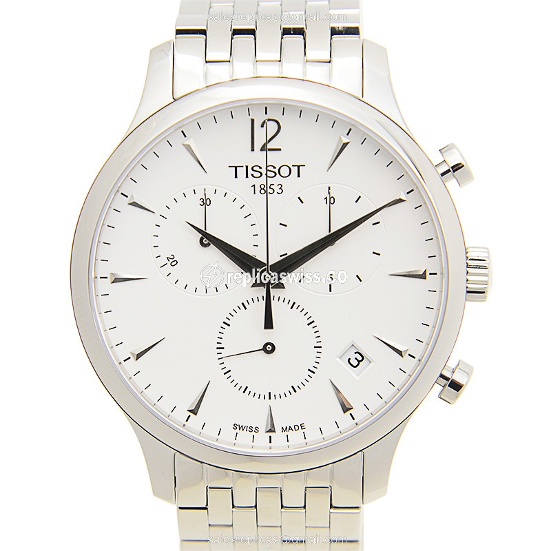 Elegant Tissot T-Classic Replica Watch in White Dial & Stainless Steel Case