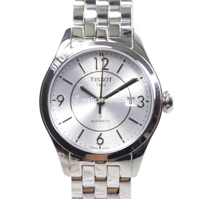 Elegant Tissot T-Classic Replica with Automatic Movement & Silver Steel Strap Watch